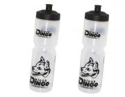 BDCP 2er Trinkflaschen Set Black Dingo 1 Liter Transparent