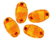 4er Set Speichenstrahler orange/gelb V-Design zum Einklipsen