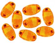 8er Set Speichenstrahler orange/gelb V-Design zum Einklipsen