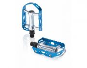 XLC MTB-Pedal Ultralight V PD-M15 Alu, silber/blau, ohne Reflektor