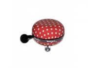 Basil Ding-Dong Glocke Polka Dot red/white dots,  80mm